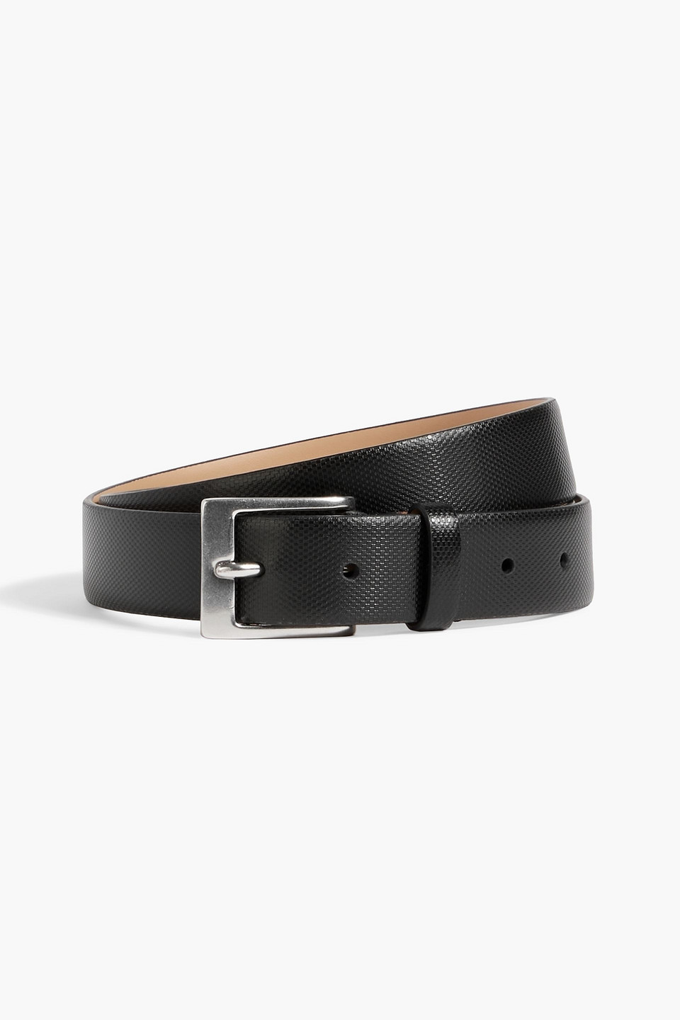 Textured-leather belt