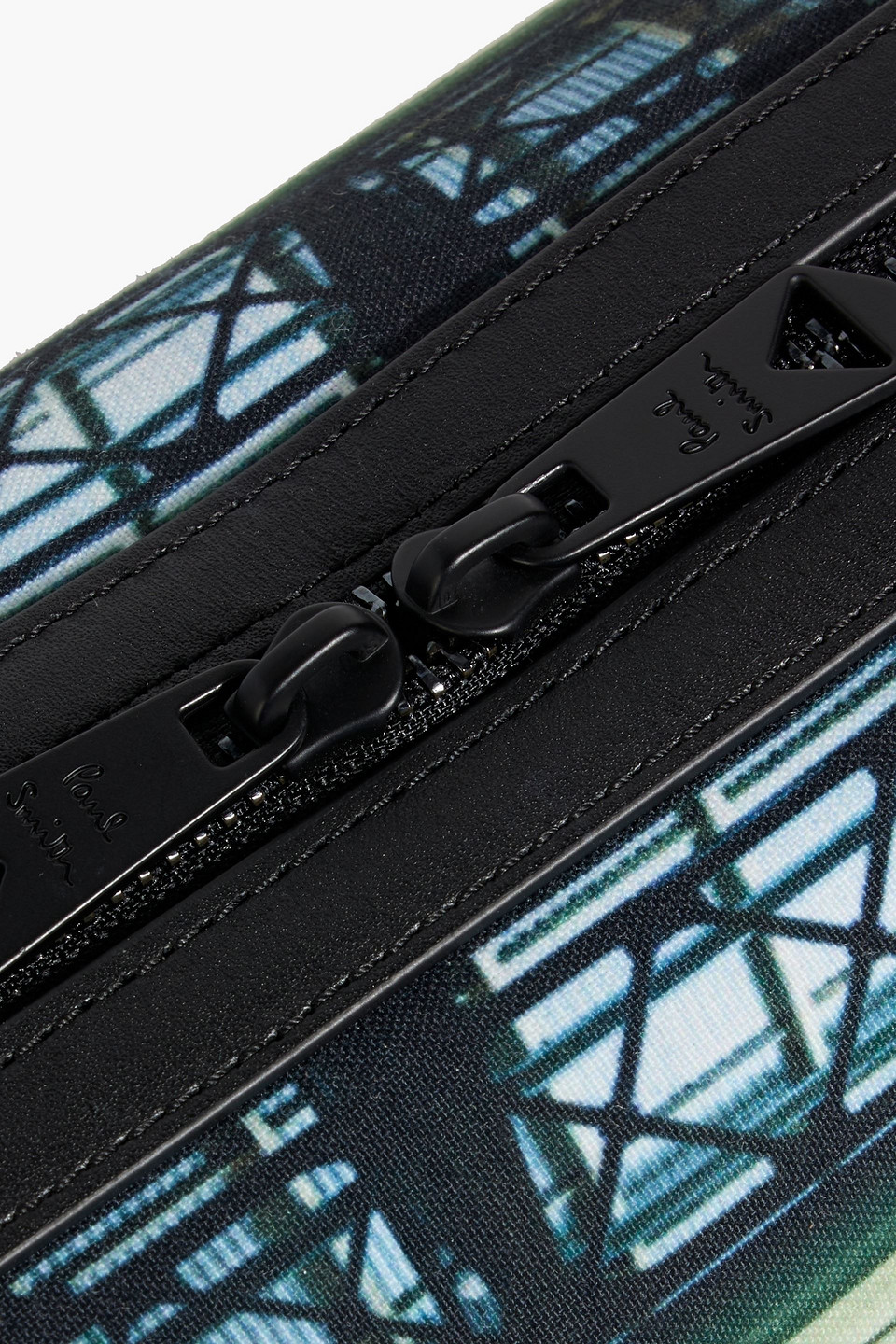 Paul Smith Leather-trimmed Printed Canvas Wash Bag