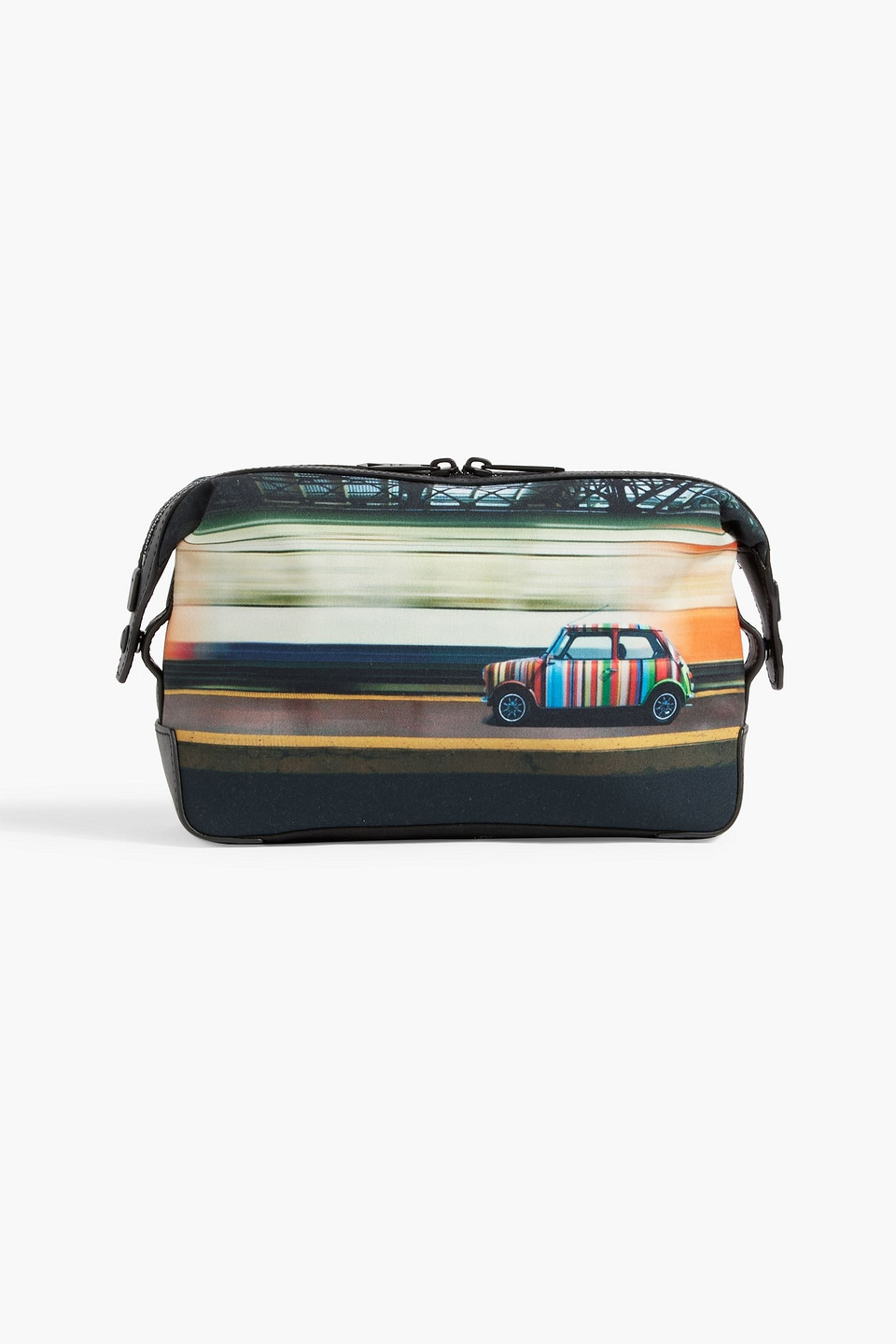 Paul Smith Leather-trimmed Printed Canvas Wash Bag