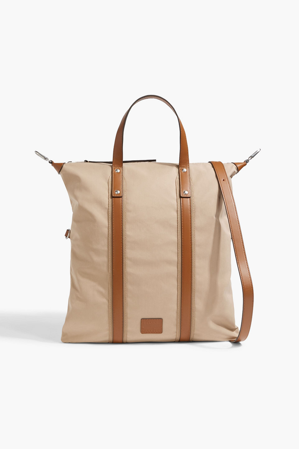 Paul Smith Leather-trimmed Twill Tote In Neutral