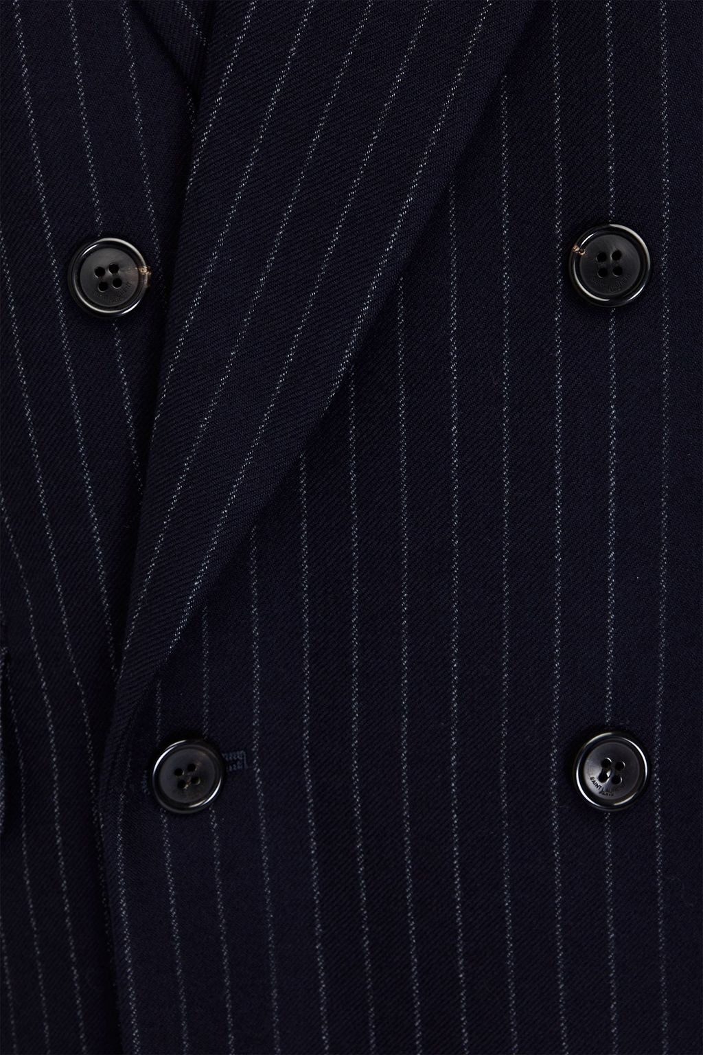 SAINT LAURENT Doppelreihiger Blazer aus Woll-Twill mit Nadelstreifen