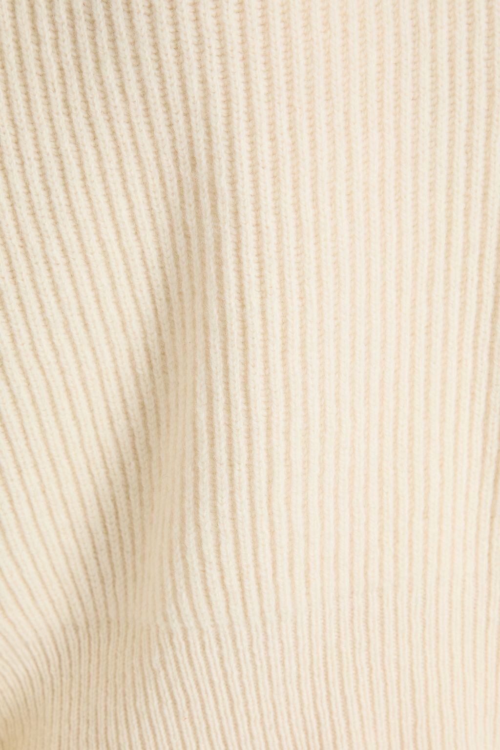 PETAR PETROV Crossover ribbed wool and cashmere-blend sweater