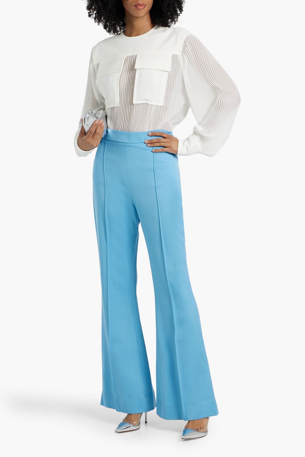 OSCAR DE LA RENTA Wool flared pants
