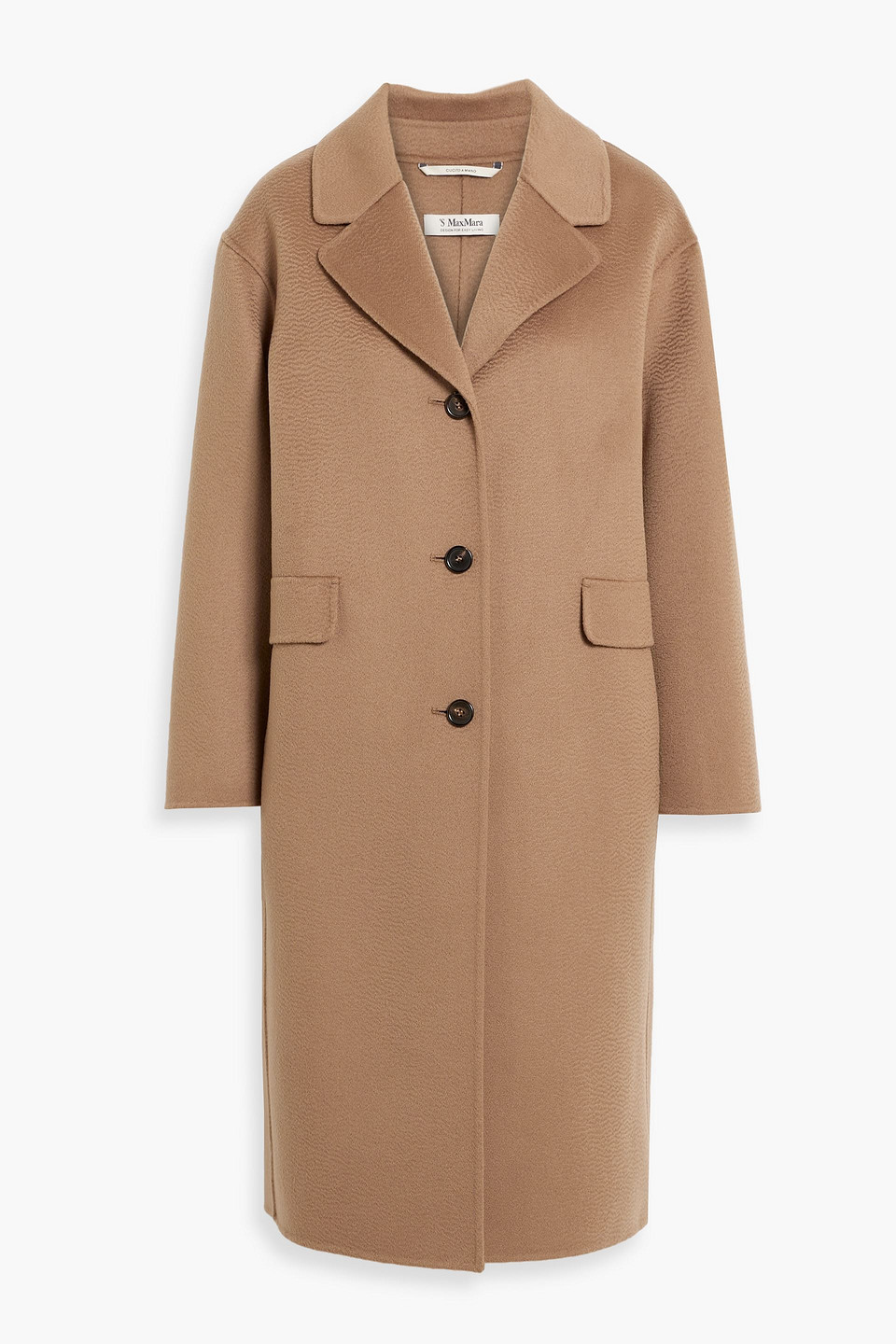 Max Mara James Wool And Cashmere-blend Felt Coat In Brown