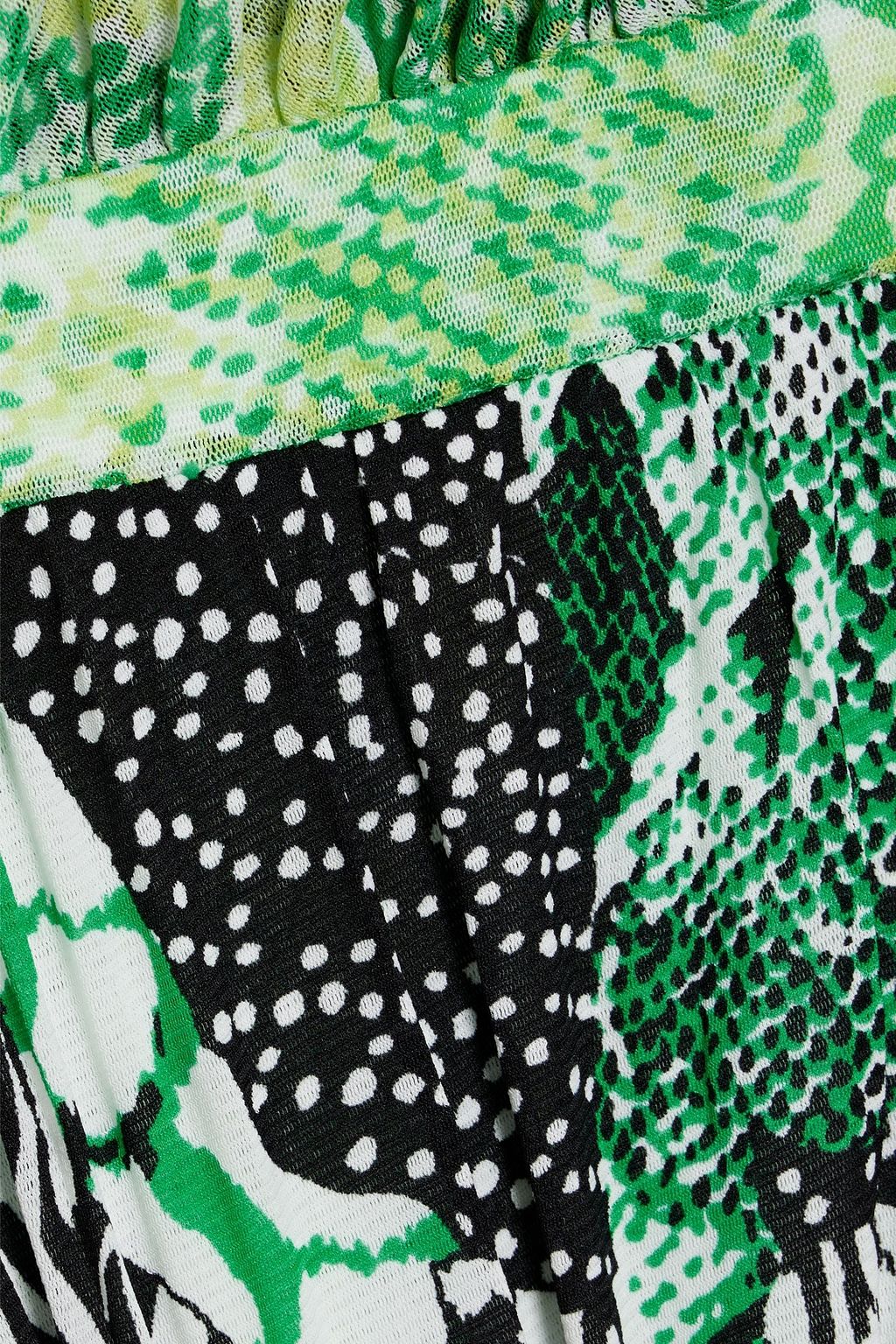 DIANE VON FURSTENBERG Drew tiered snake-print mesh maxi dress