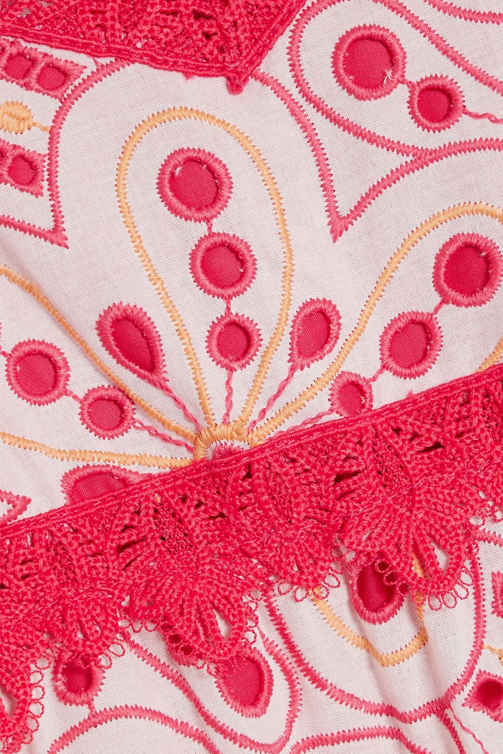 CHARO RUIZ IBIZA Andromeda broderie anglaise cotton-blend maxi dress