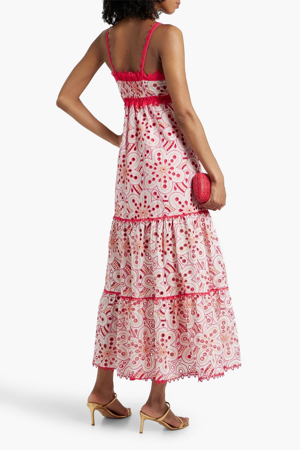 CHARO RUIZ IBIZA Andromeda broderie anglaise cotton-blend maxi dress