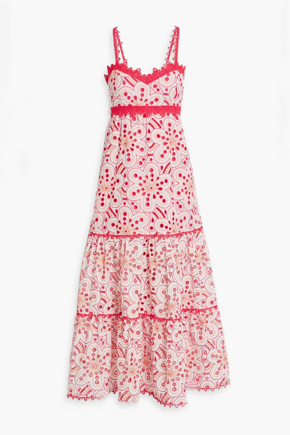 Andromeda broderie anglaise cotton-blend maxi dress