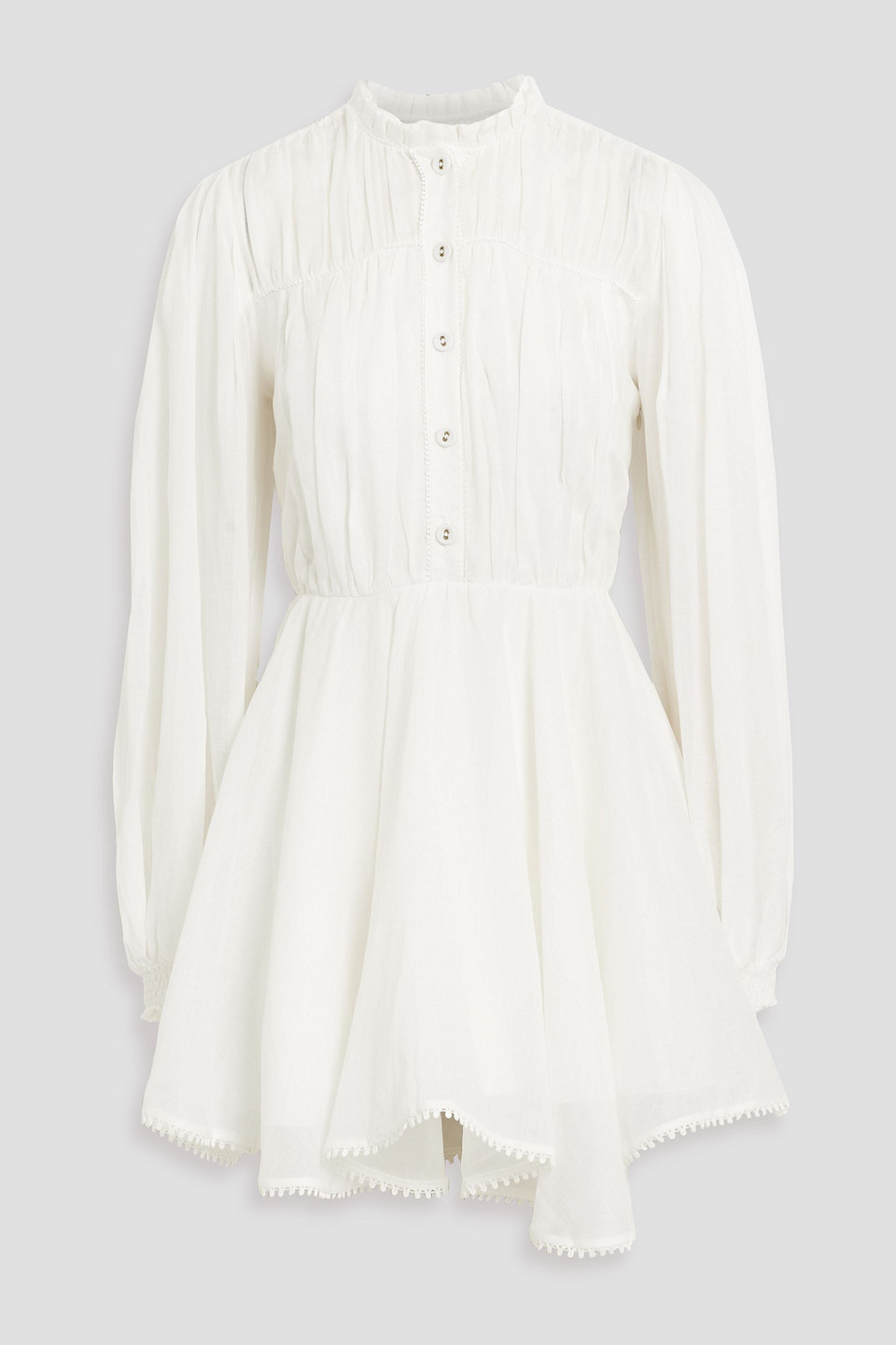 Charo Ruiz Gracy Ramie-blend Voile Mini Dress