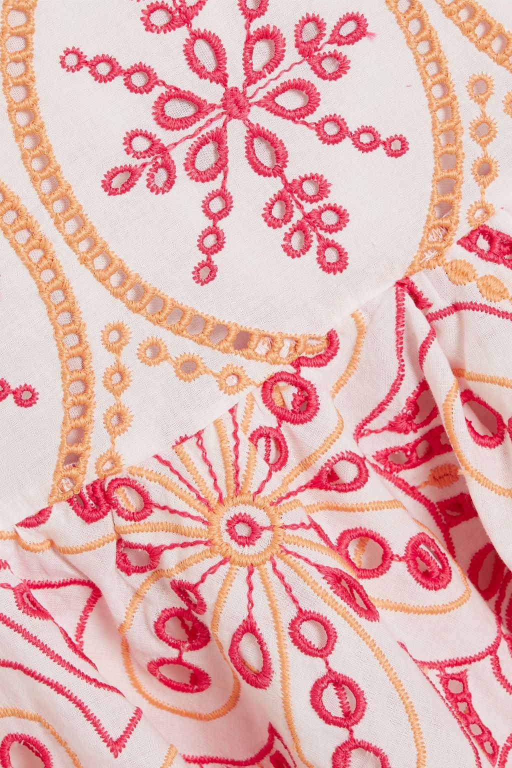 CHARO RUIZ IBIZA Marianne belted broderie anglaise cotton-blend mini dress