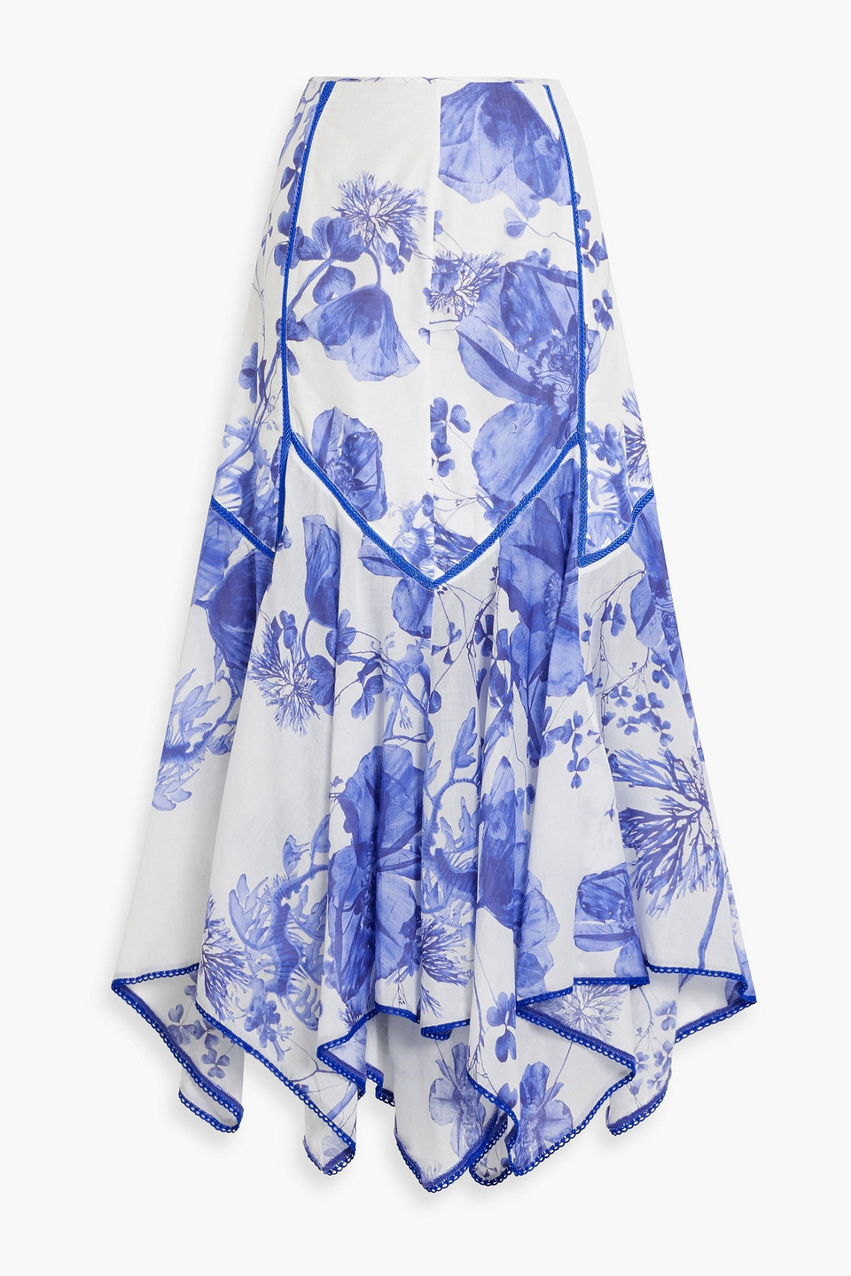 Charo Ruiz Nopy Floral-print Cotton-blend Voile Maxi Skirt
