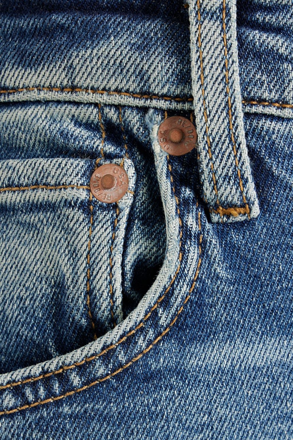 RE/DONE Cropped high-rise wide-leg jeans