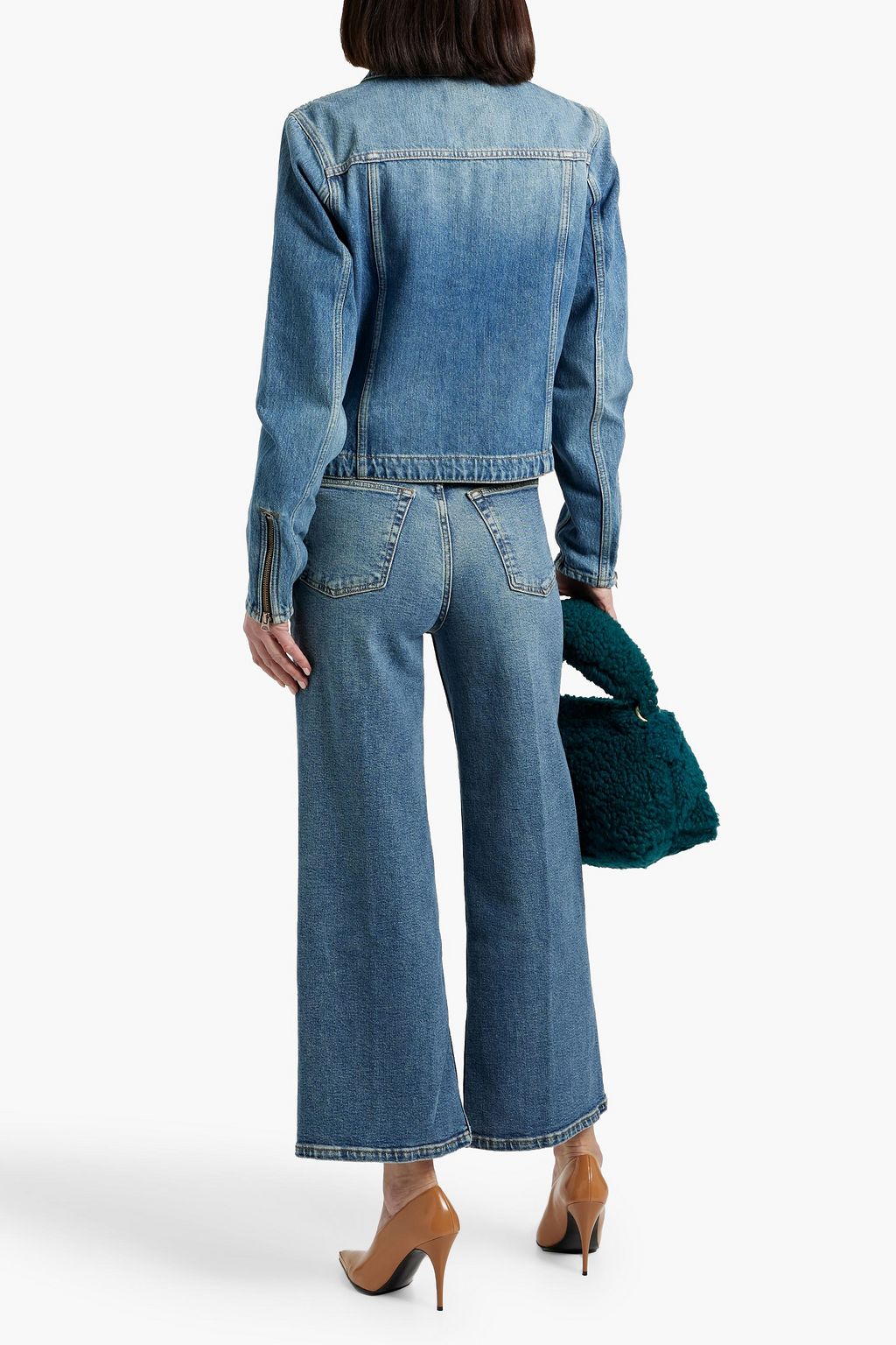 RE/DONE Cropped high-rise wide-leg jeans