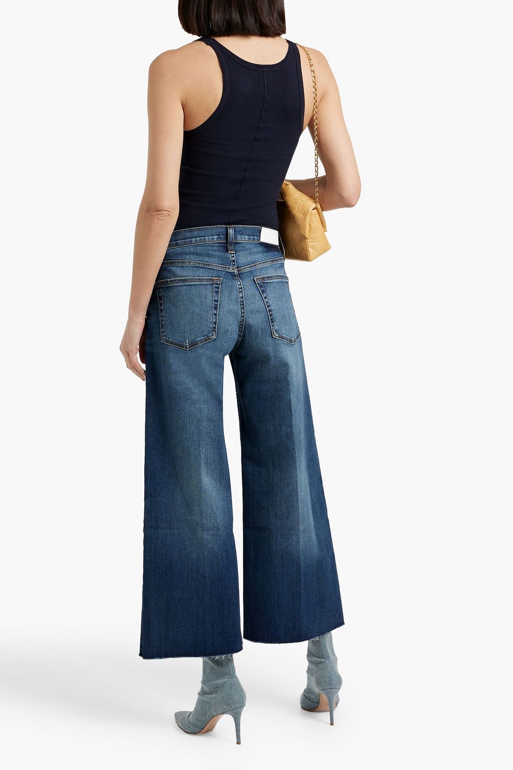 RE/DONE BY HANES Ribbed cotton-jersey tank
