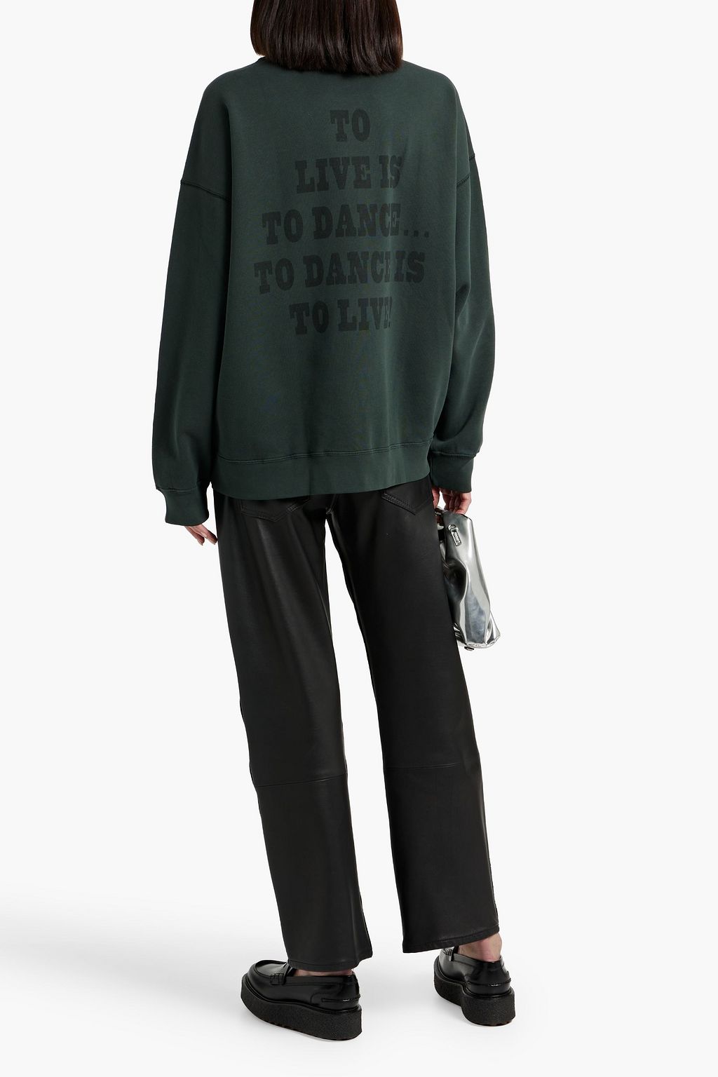RE/DONE Oversized printed cotton-fleece sweatshirt