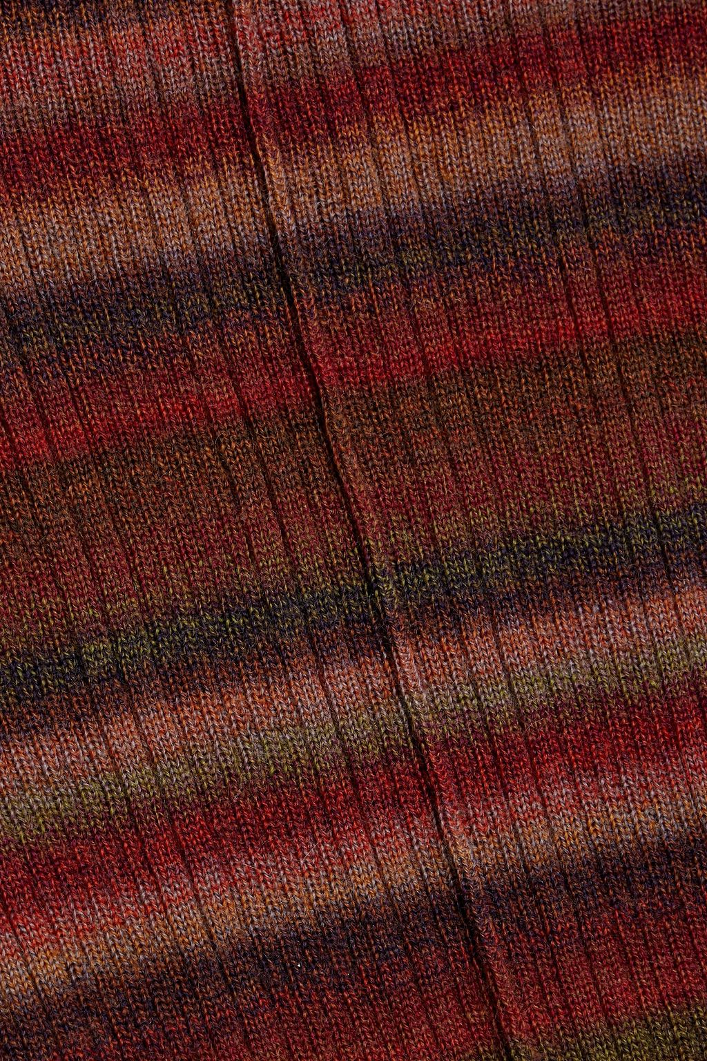 RE/DONE Striped ribbed wool turtleneck sweater