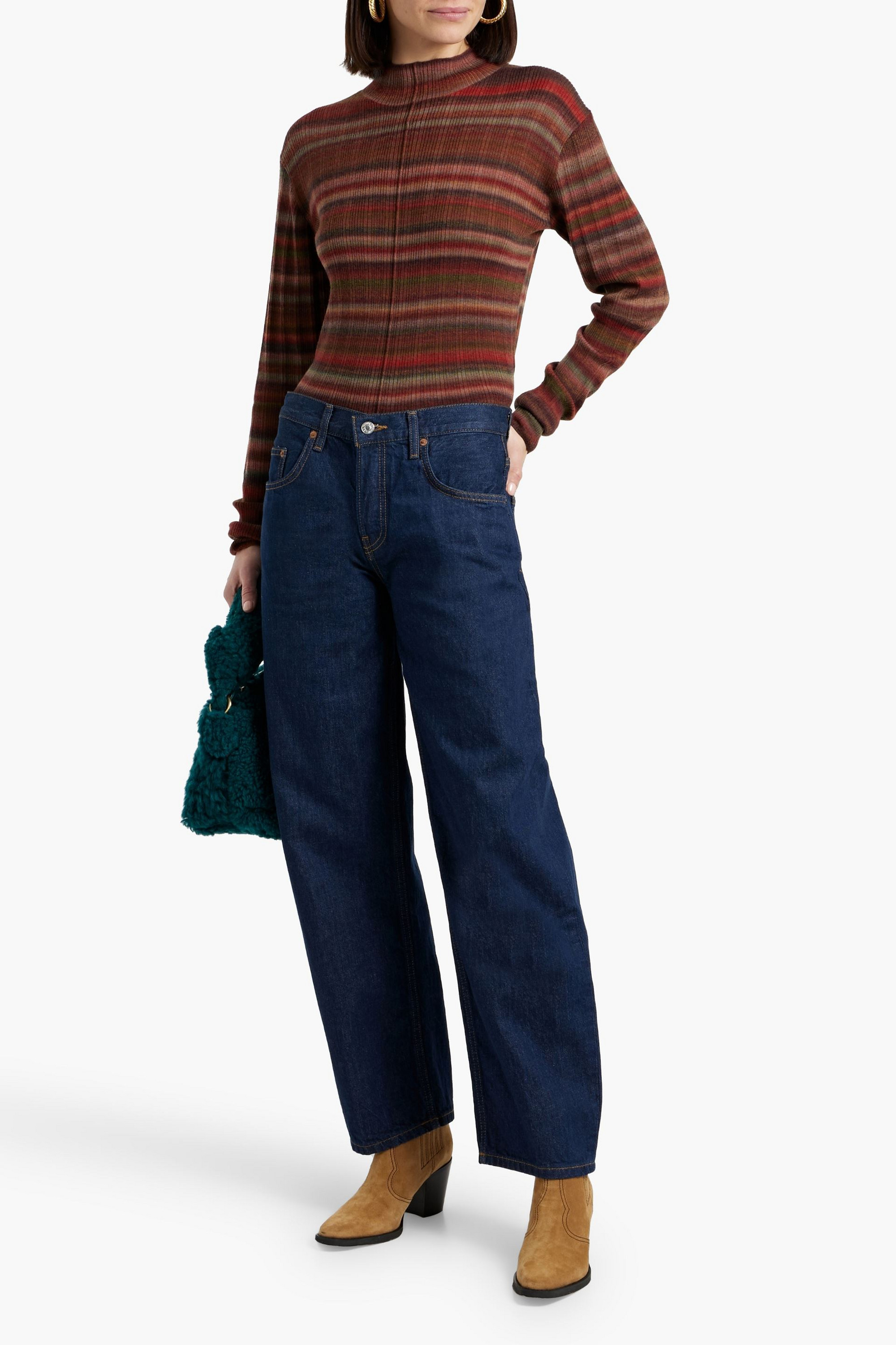 RE/DONE High-rise barrel-leg jeans