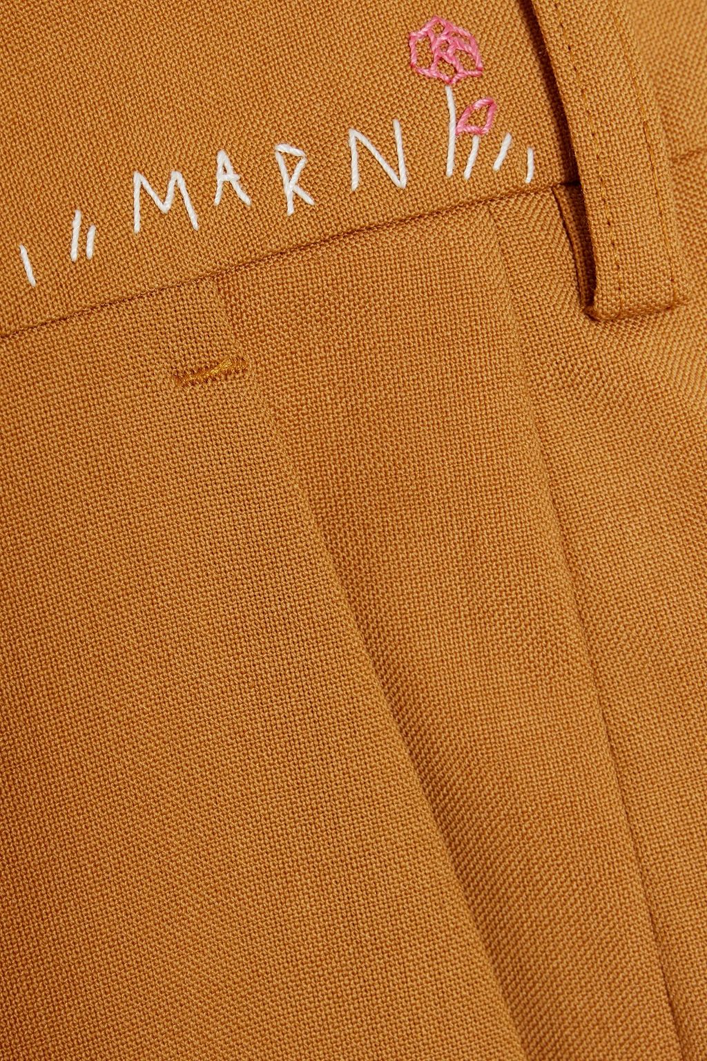 MARNI High-rise wool and mohair-blend wide-leg pants