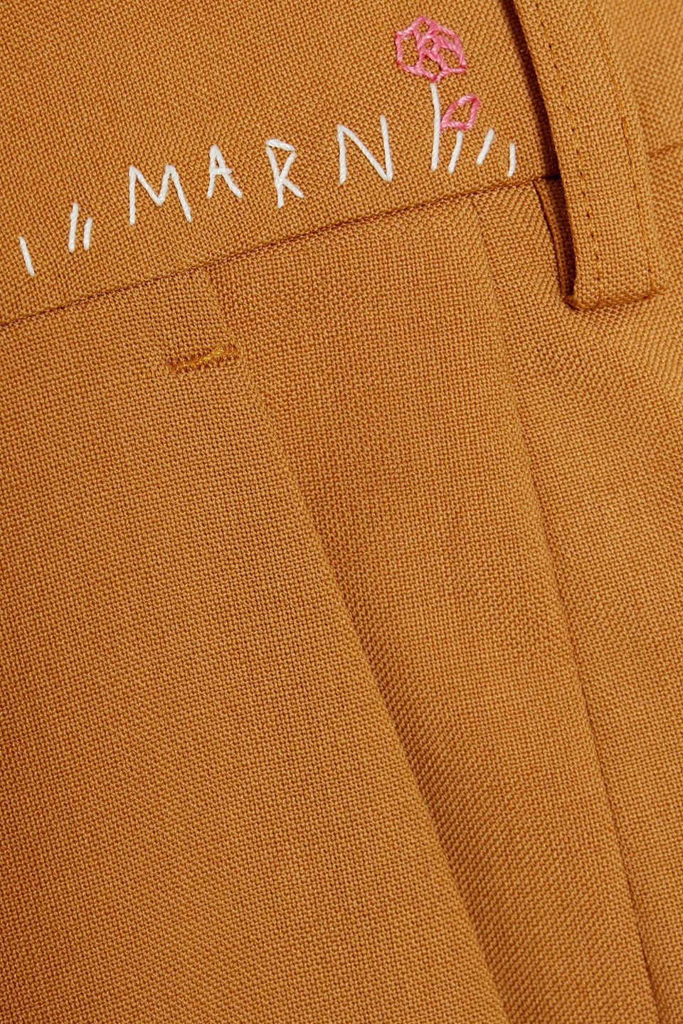 MARNI HIGH-RISE WOOL AND MOHAIR-BLEND WIDE-LEG PANTS