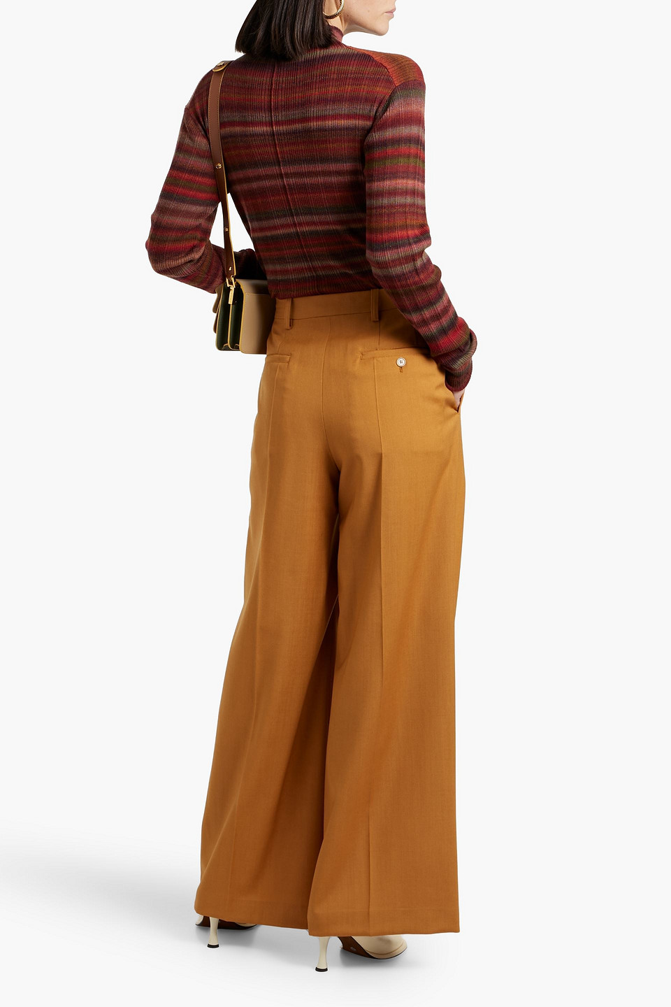 MARNI HIGH-RISE WOOL AND MOHAIR-BLEND WIDE-LEG PANTS