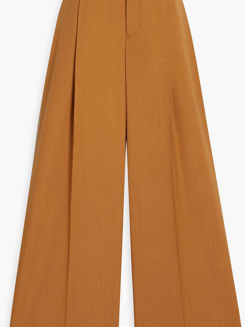 high-rise wool and mohair-blend wide-leg pants