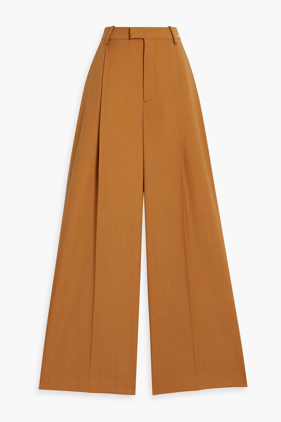 Marni Wool And Mohair-blend Wide-leg Pants In Camel
