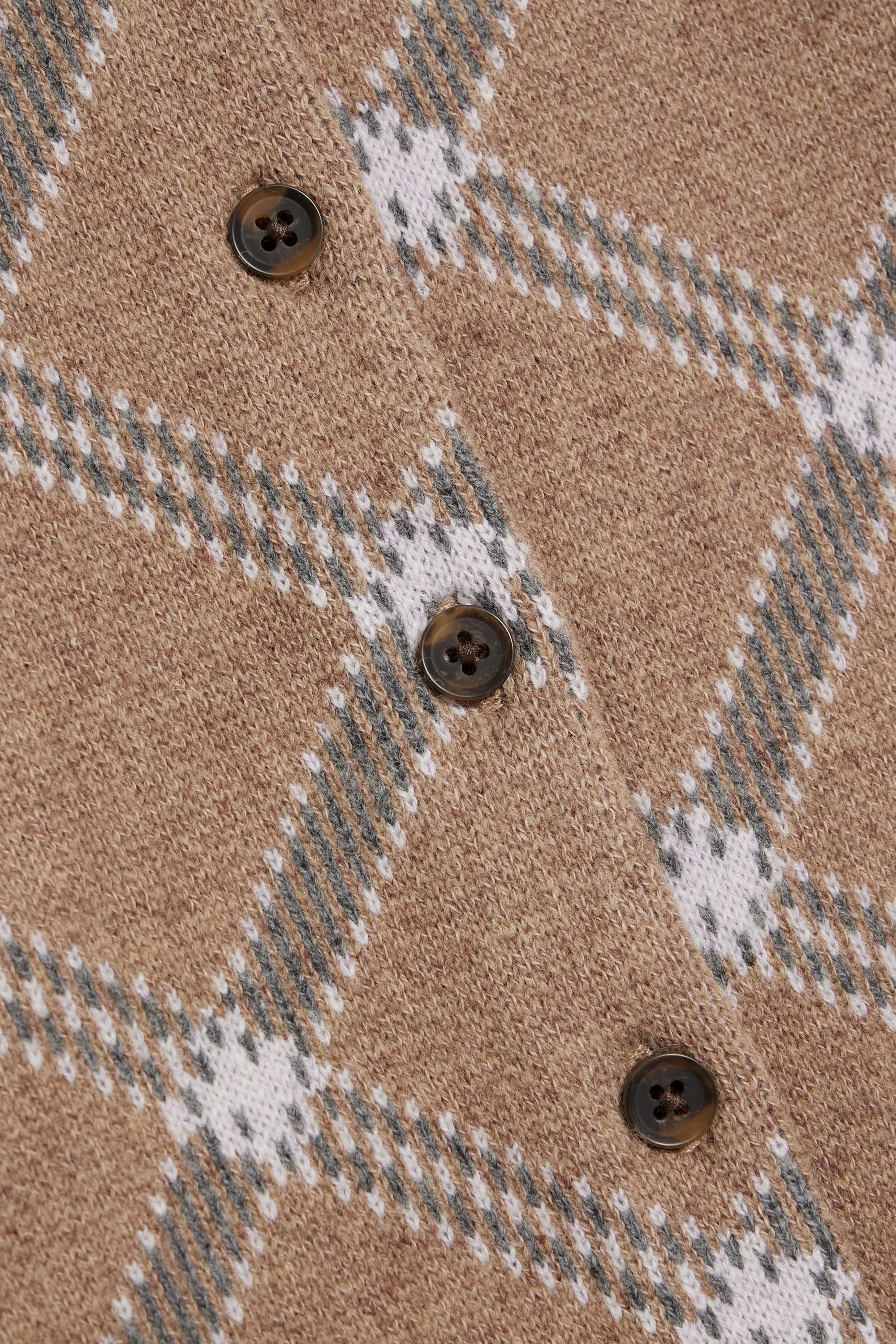 RE/DONE Cropped jacquard-knit wool, cotton and cashmere-blend cardigan