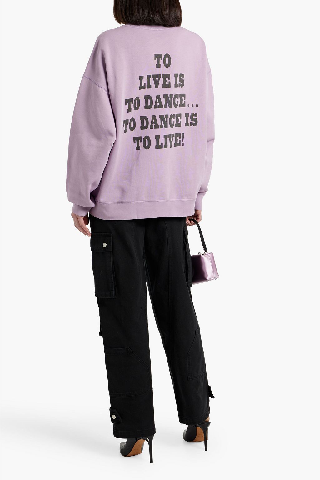 RE/DONE Oversized printed cotton-fleece sweatshirt