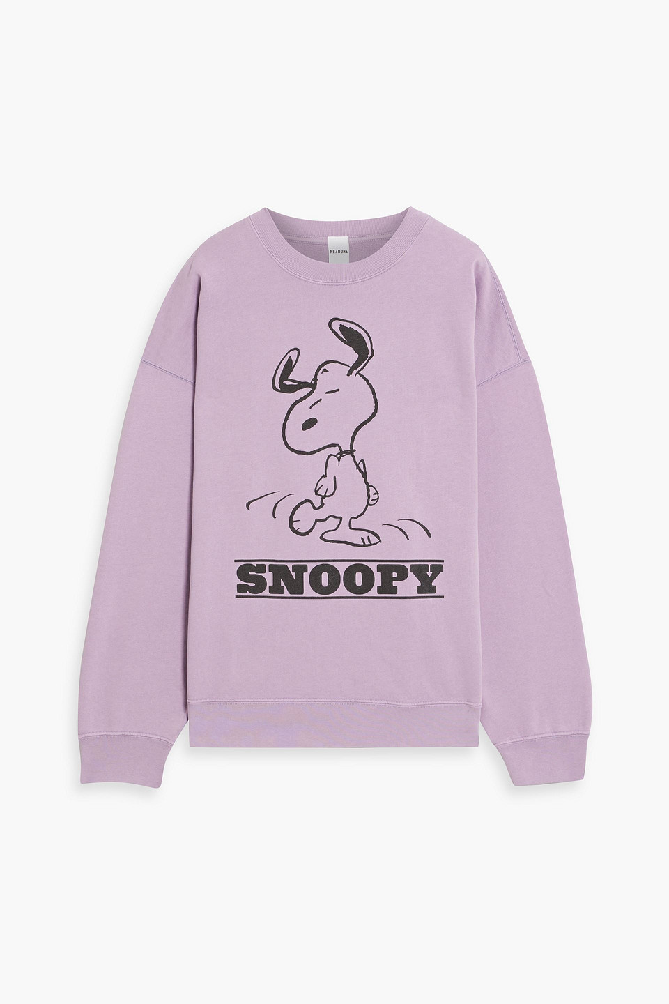 Oversized printed cotton-fleece sweatshirt