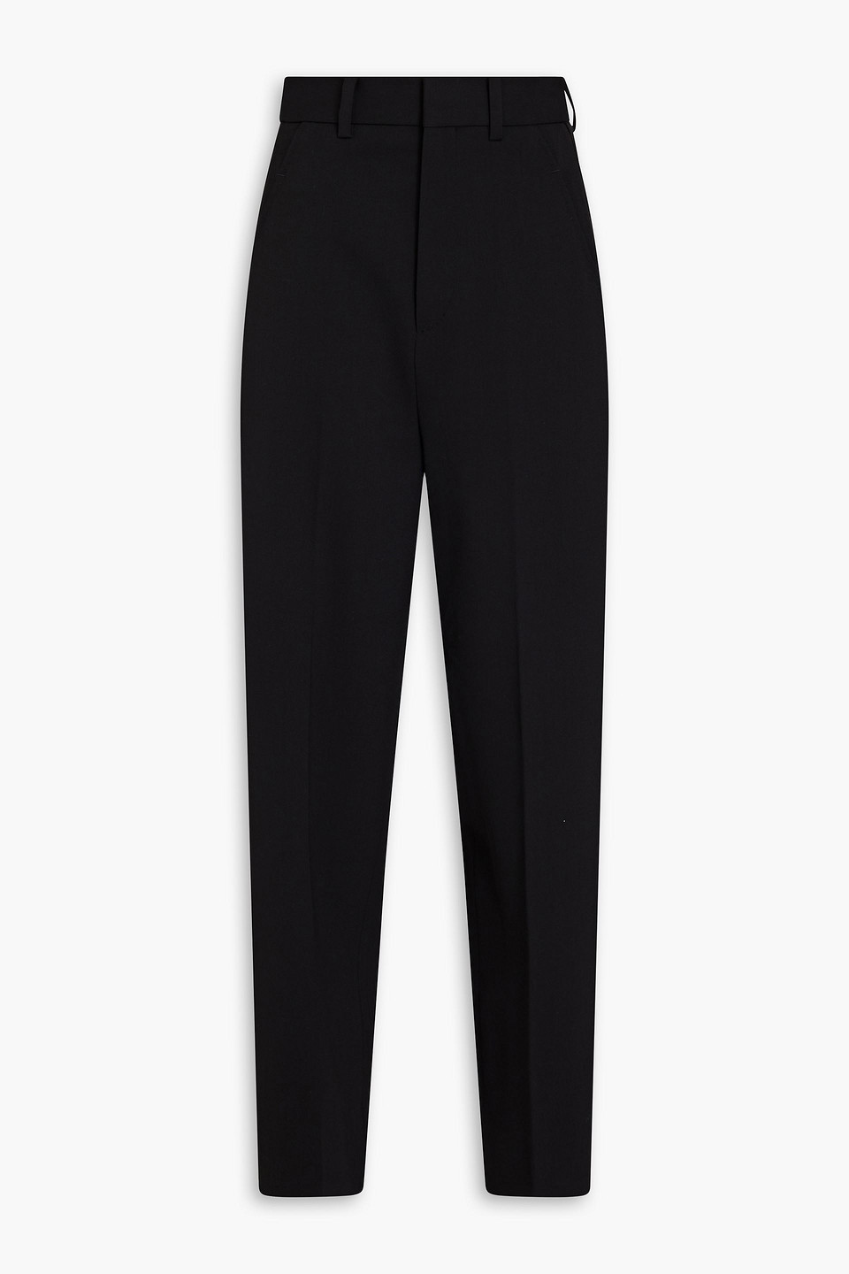 Petar Petrov Starman Grain De Poudre Wool-blend Tapered Trousers In Black