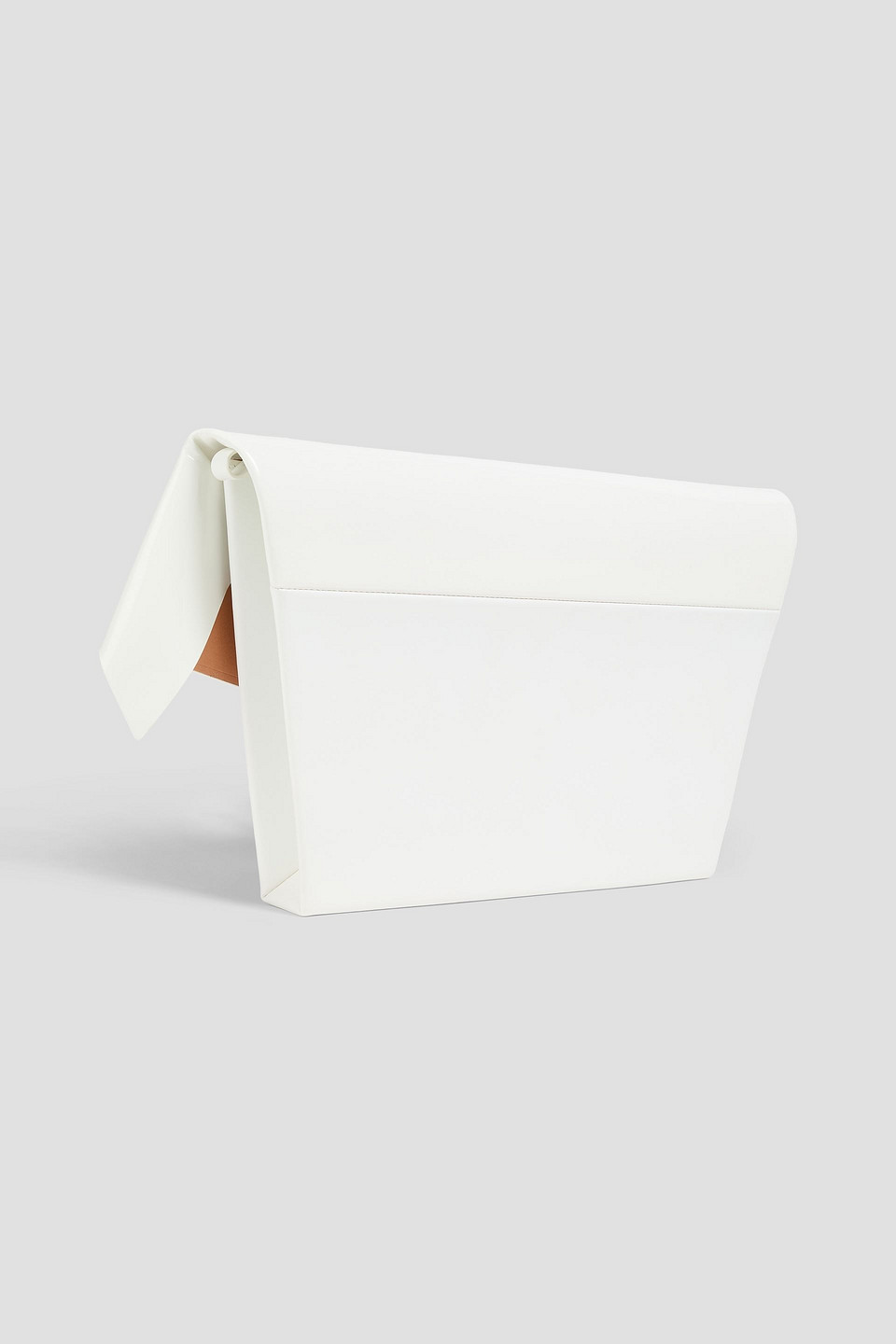 Maison Margiela Snatched Glossed-leather Envelope Clutch In White