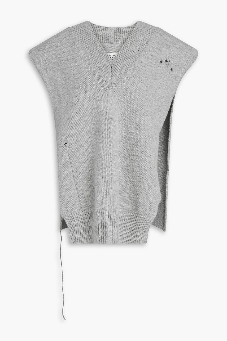 Maison Margiela Wool-blend Waistcoat In Light Grey