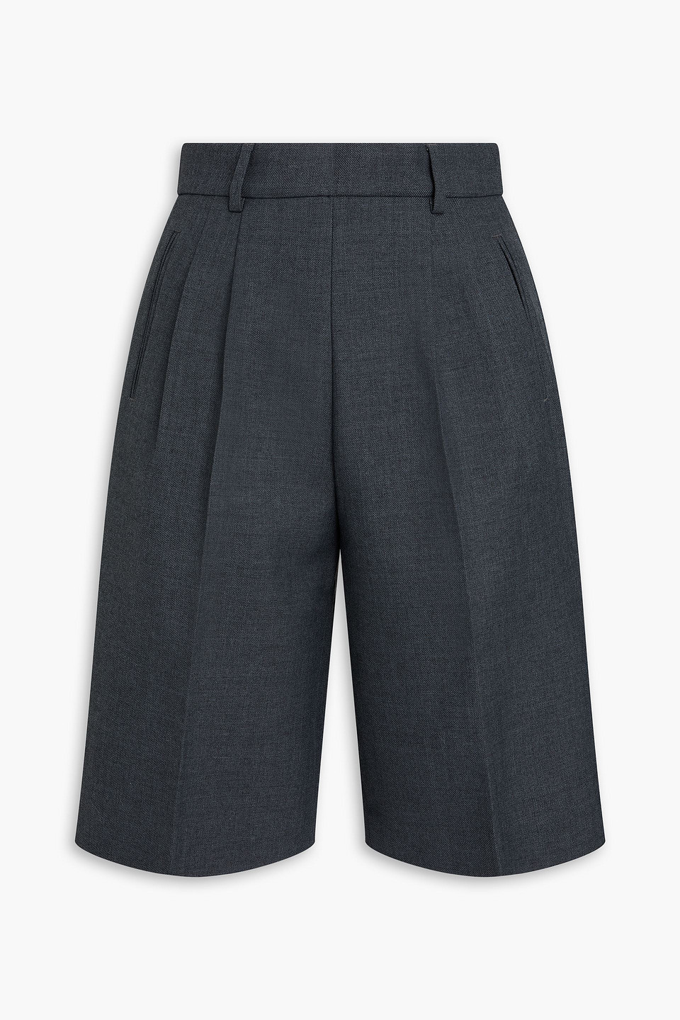 Maison Margiela Twill Shorts In Dark Gray