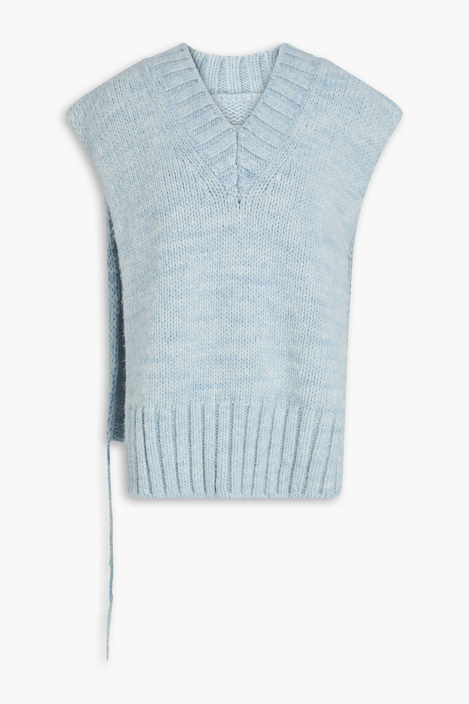 maison margiela - alpaca, cotton and wool-blend vest - blue - m