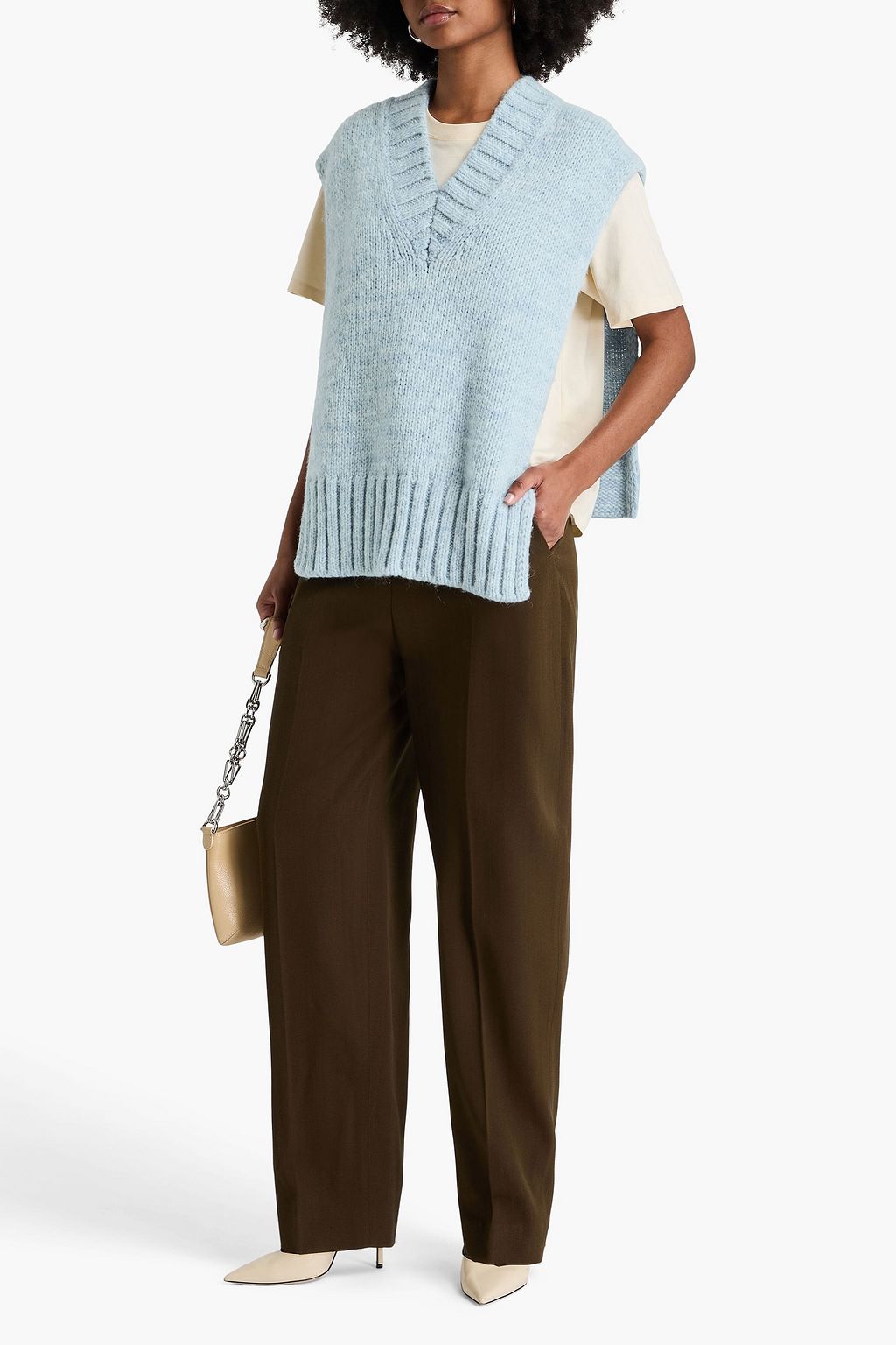 MAISON MARGIELA Alpaca, cotton and wool-blend vest