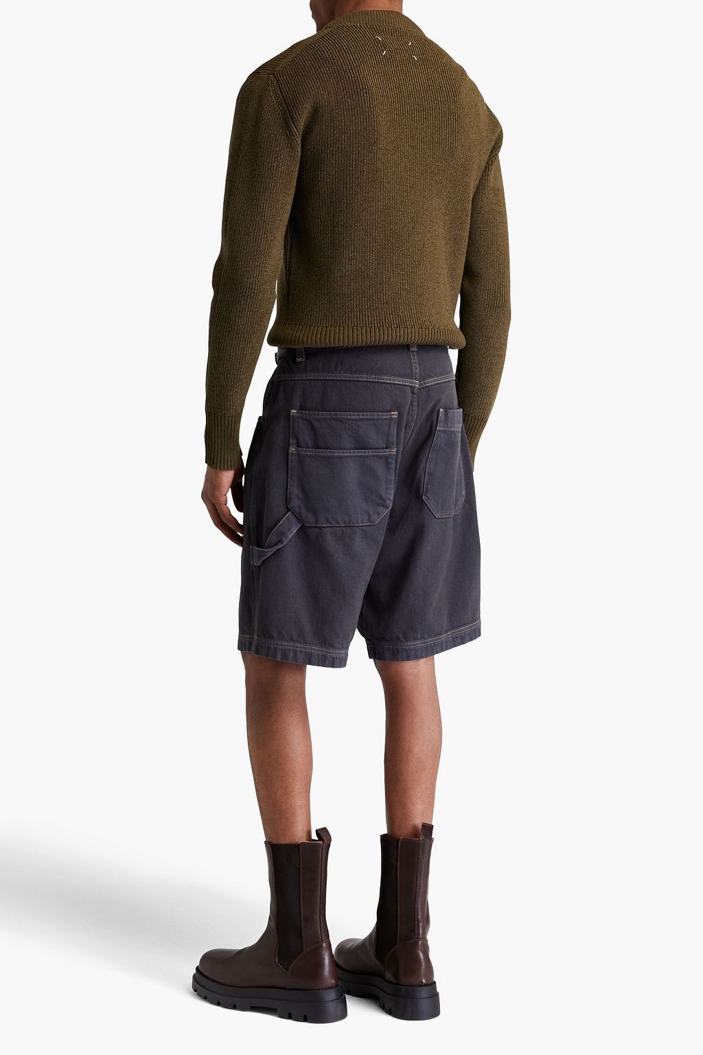 MAISON MARGIELA Ribbed cotton and wool-blend sweater