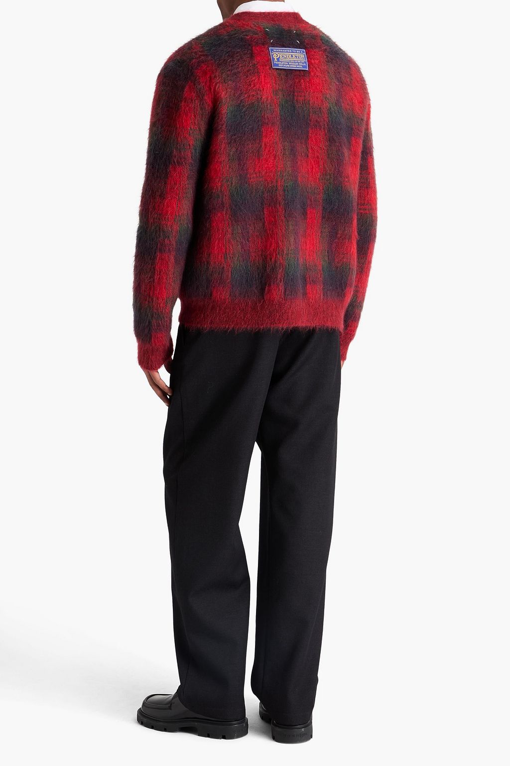 MAISON MARGIELA Checked mohair-blend cardigan
