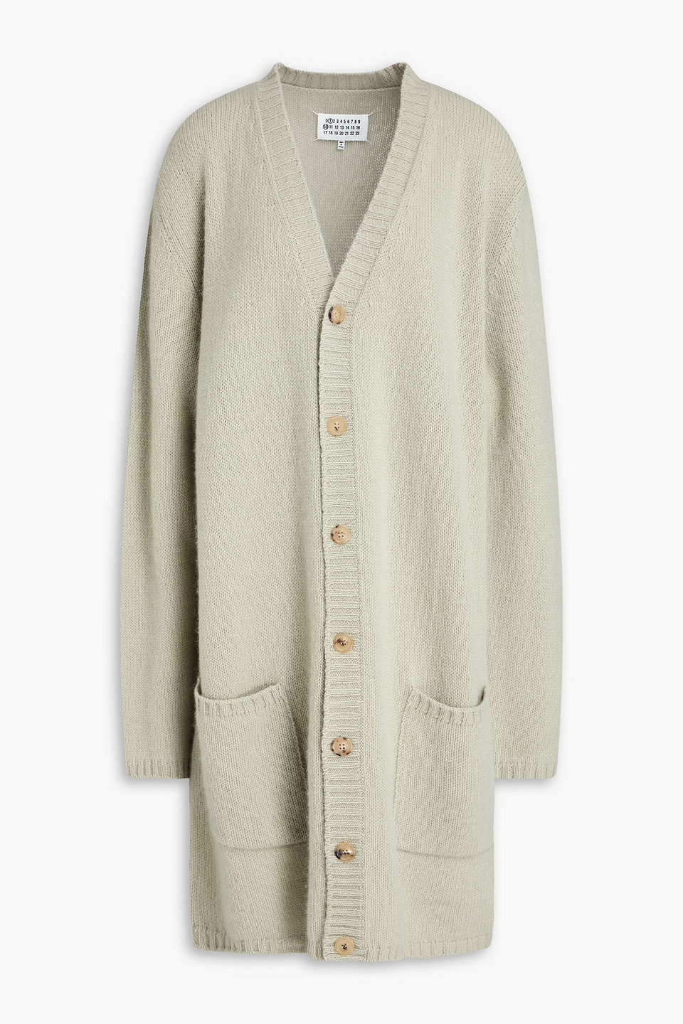 Maison Margiela Wool Cardigan In Gray