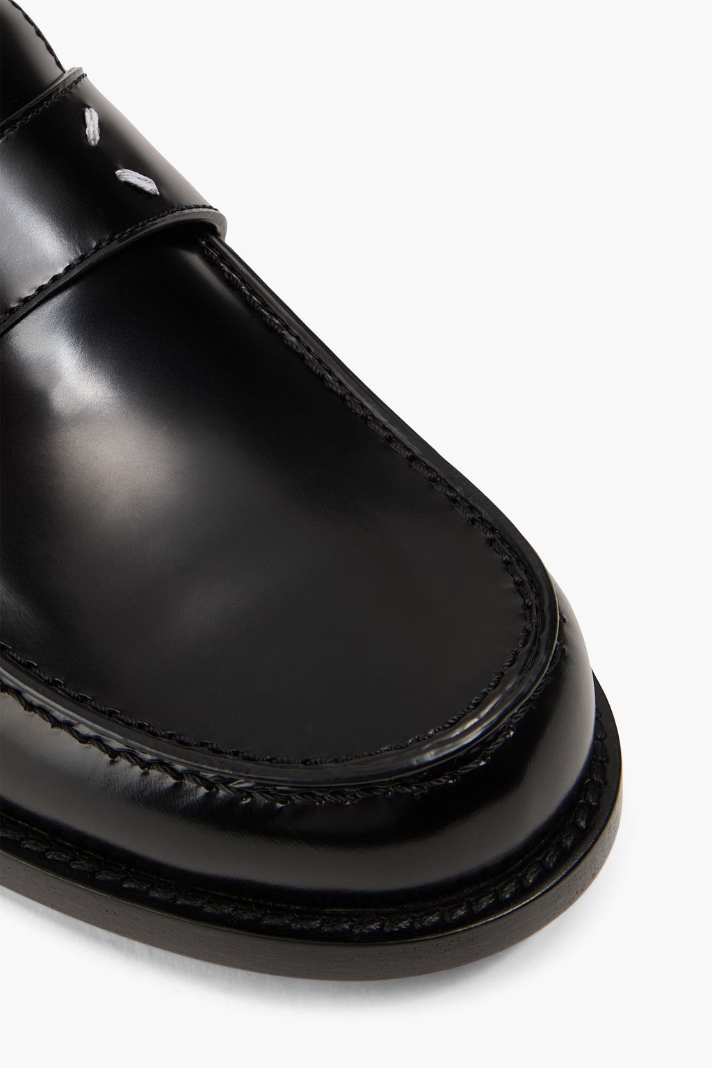 MAISON MARGIELA حذاء لوفر من الجلد اللامع