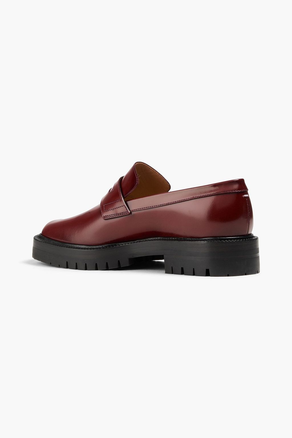 MAISON MARGIELA Tabi split-toe glossed-leather loafers