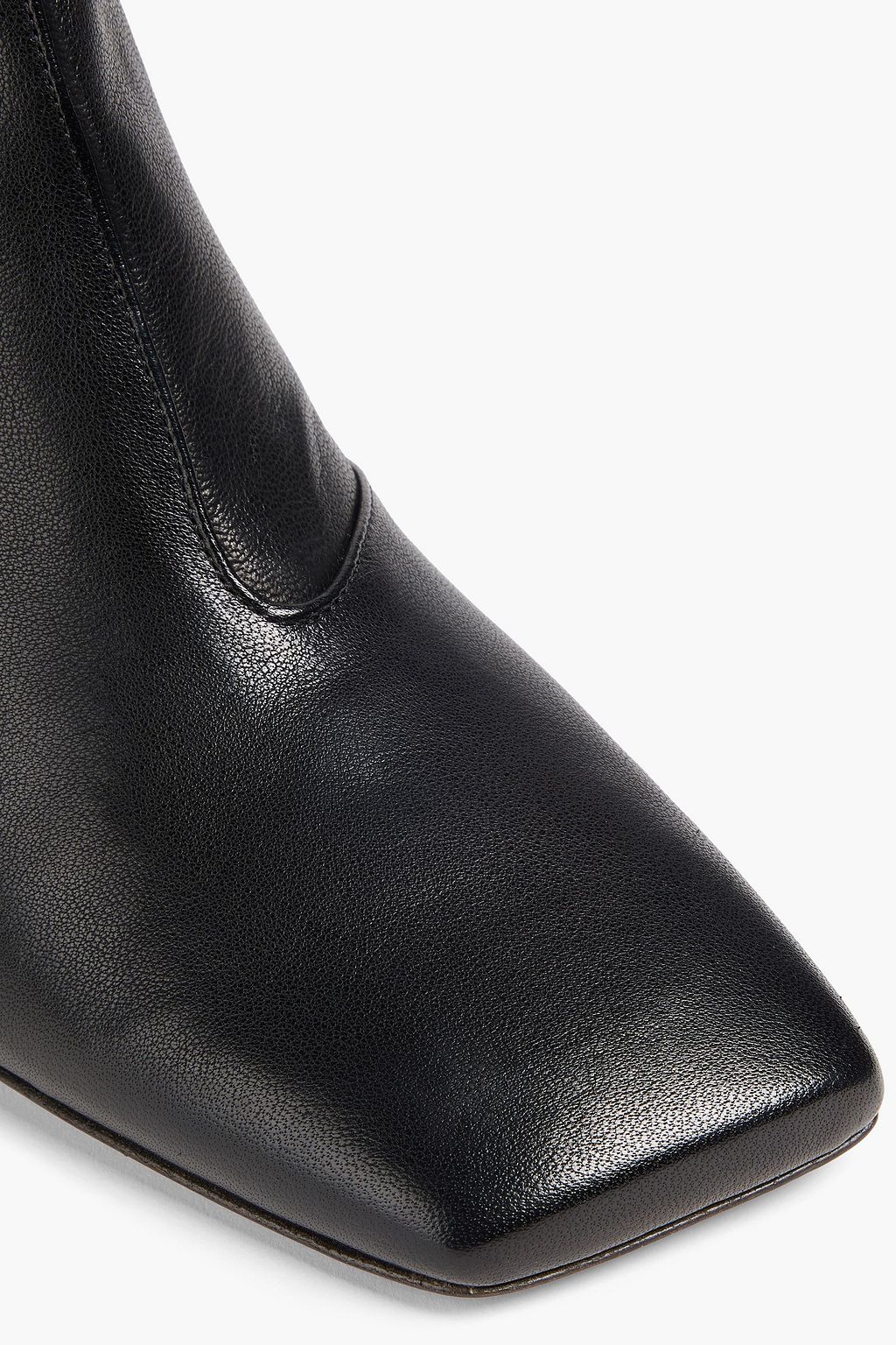chinese dress ladies London Sleek Leather Dress Boots for Slim Calves 8 / Black Leather / Slim