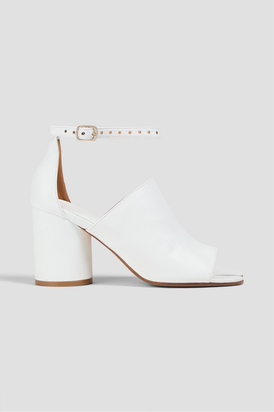 Maison Margiela Tabi Split-toe Leather Sandals In White