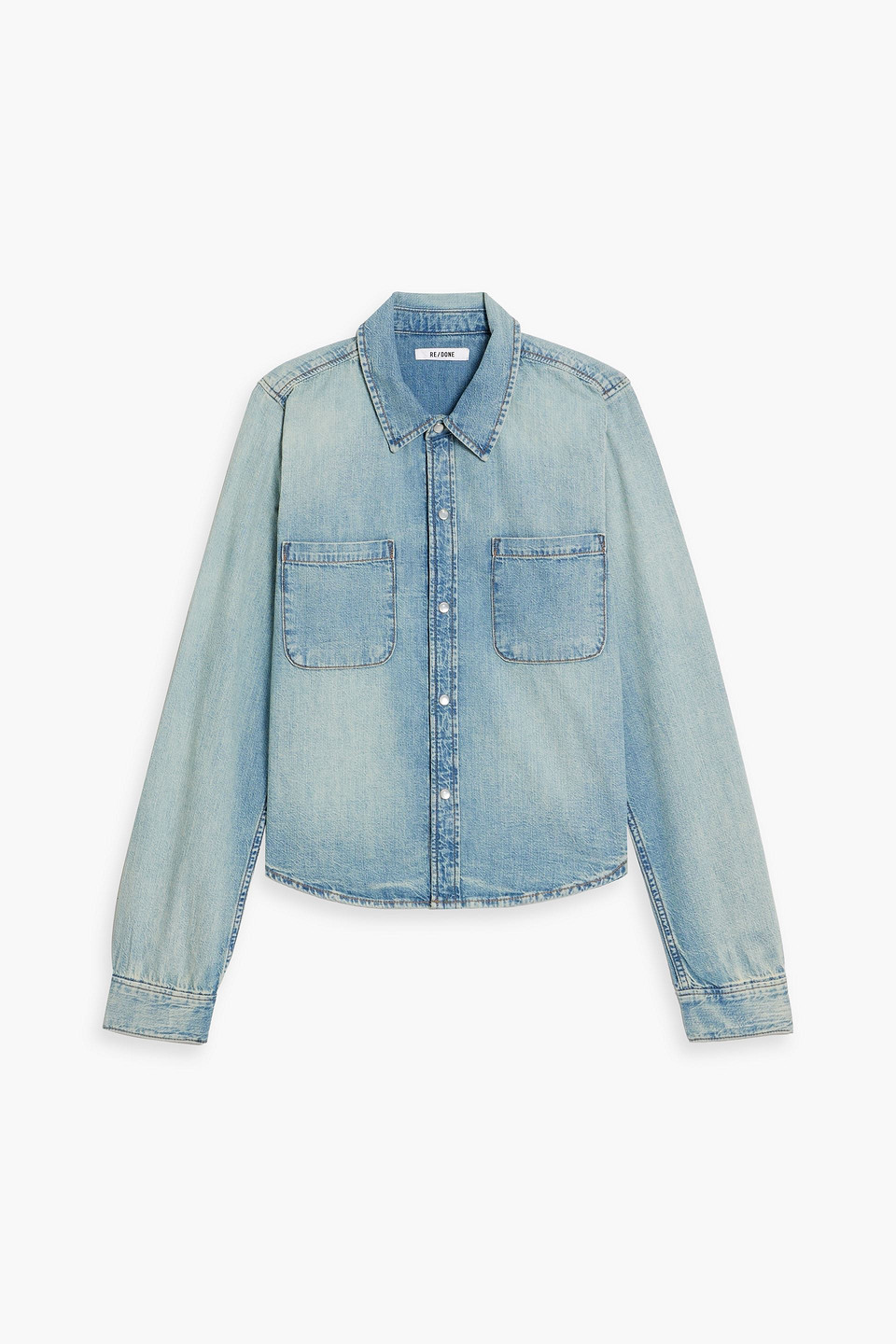 Re/done Denim Shirt In Light Denim