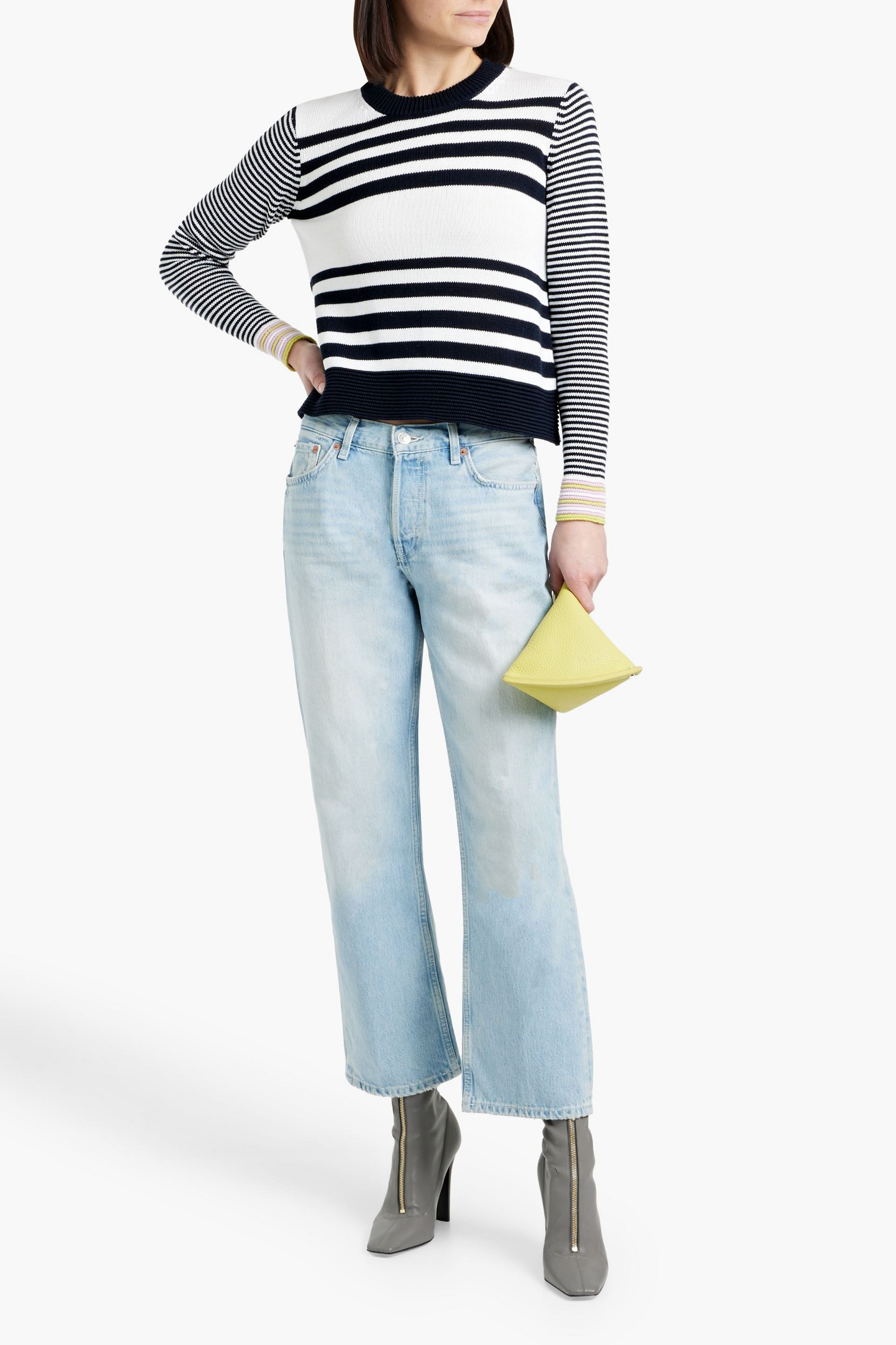 COTTON BY AUTUMN CASHMERE Striped cotton sweater