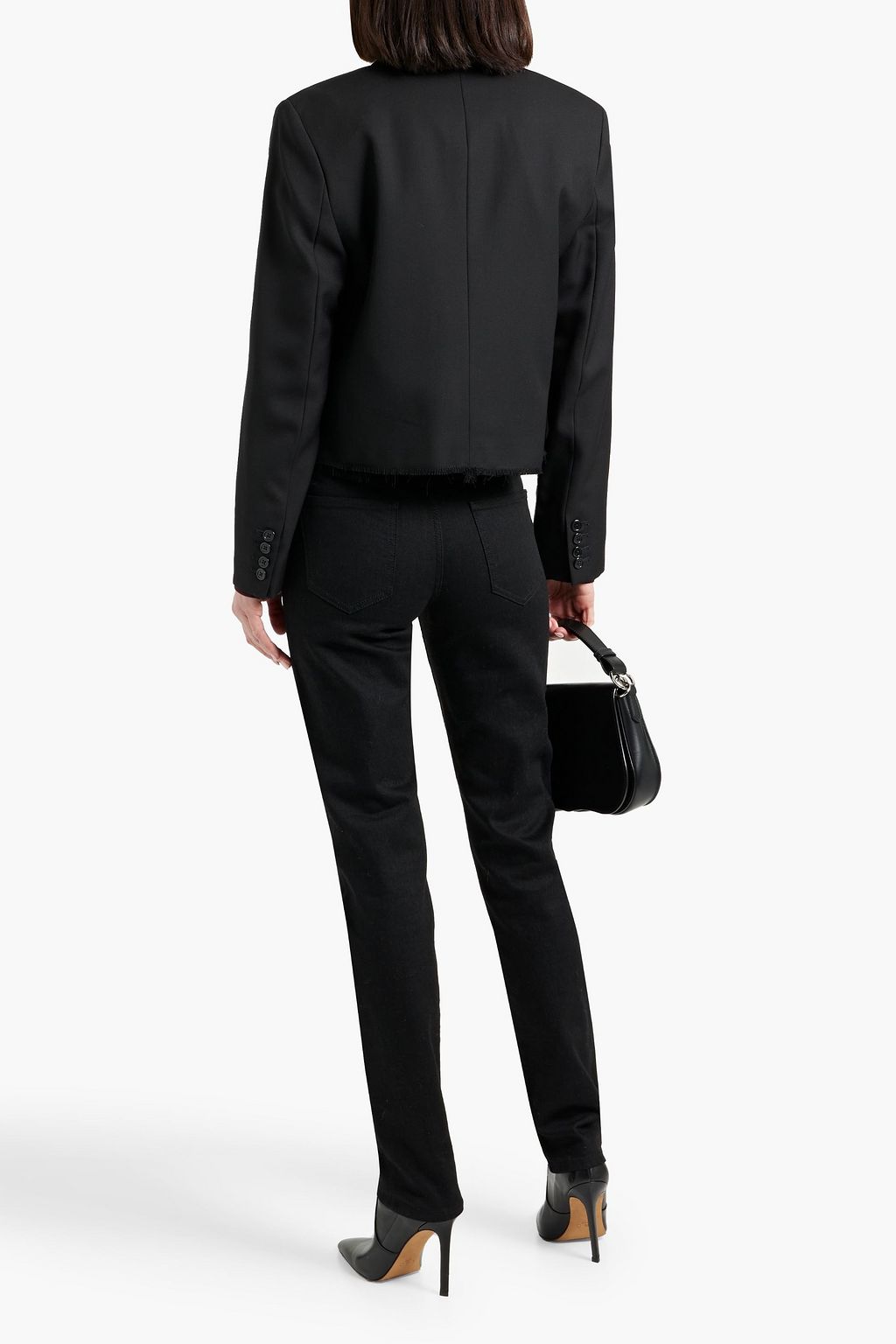 RE/DONE Frayed cotton-canvas blazer