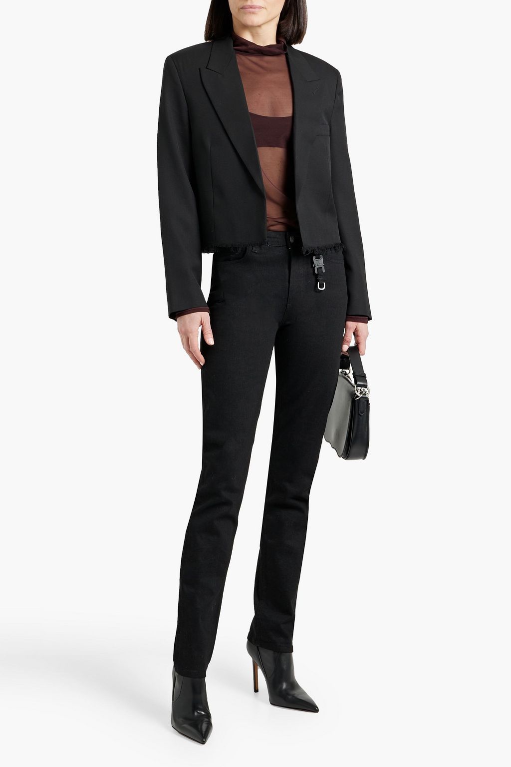 RE/DONE Frayed cotton-canvas blazer