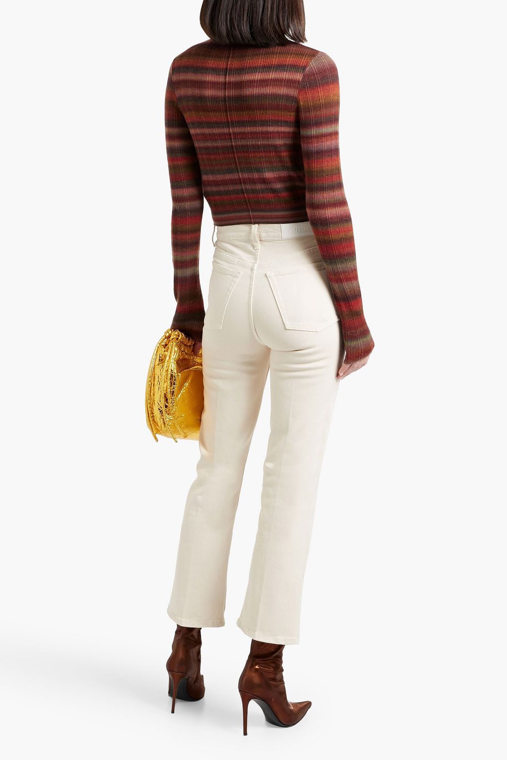 RE/DONE 70s cropped high-rise bootcut jeans
