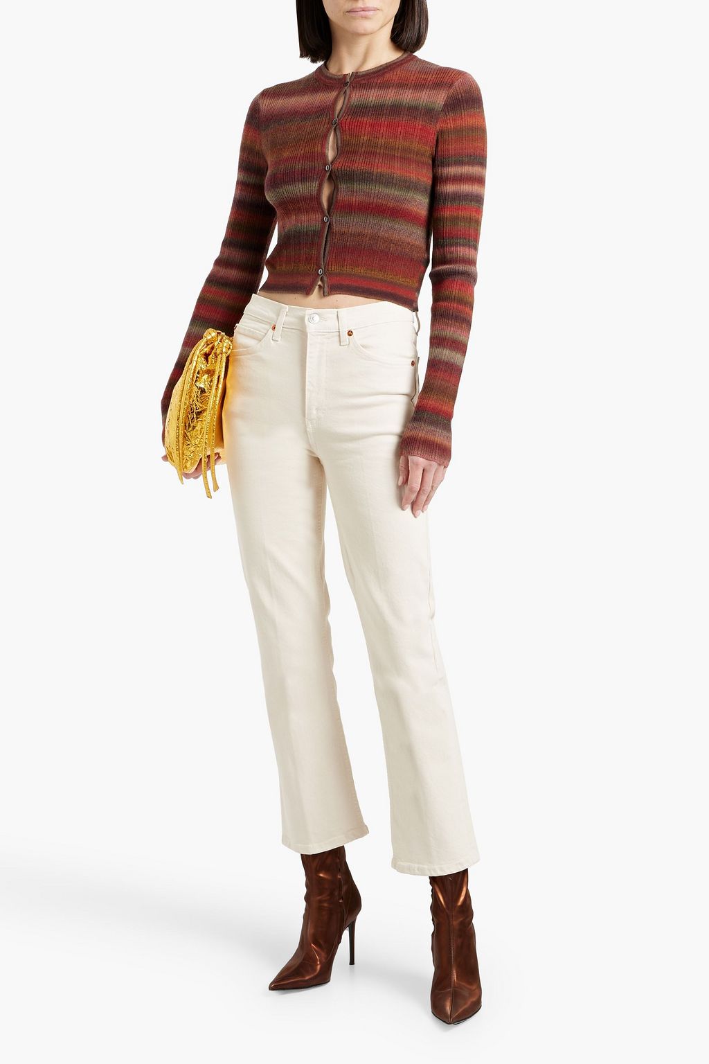 RE/DONE 70s cropped high-rise bootcut jeans