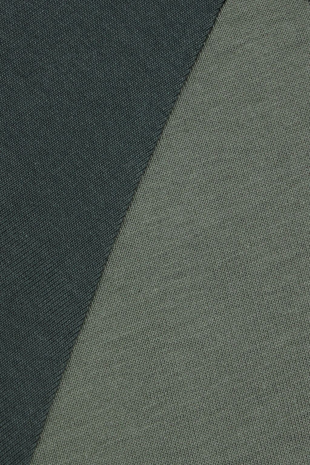 RE/DONE BY HANES Two-tone cotton-jersey T-shirt