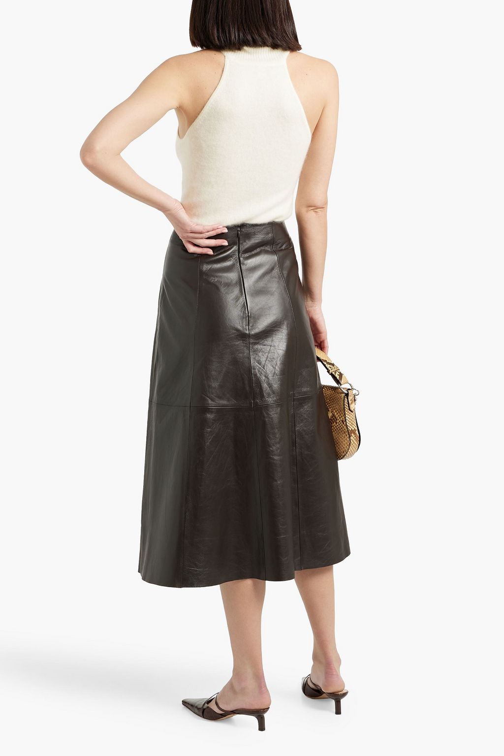 AUTUMN CASHMERE Brushed cashmere turtleneck top
